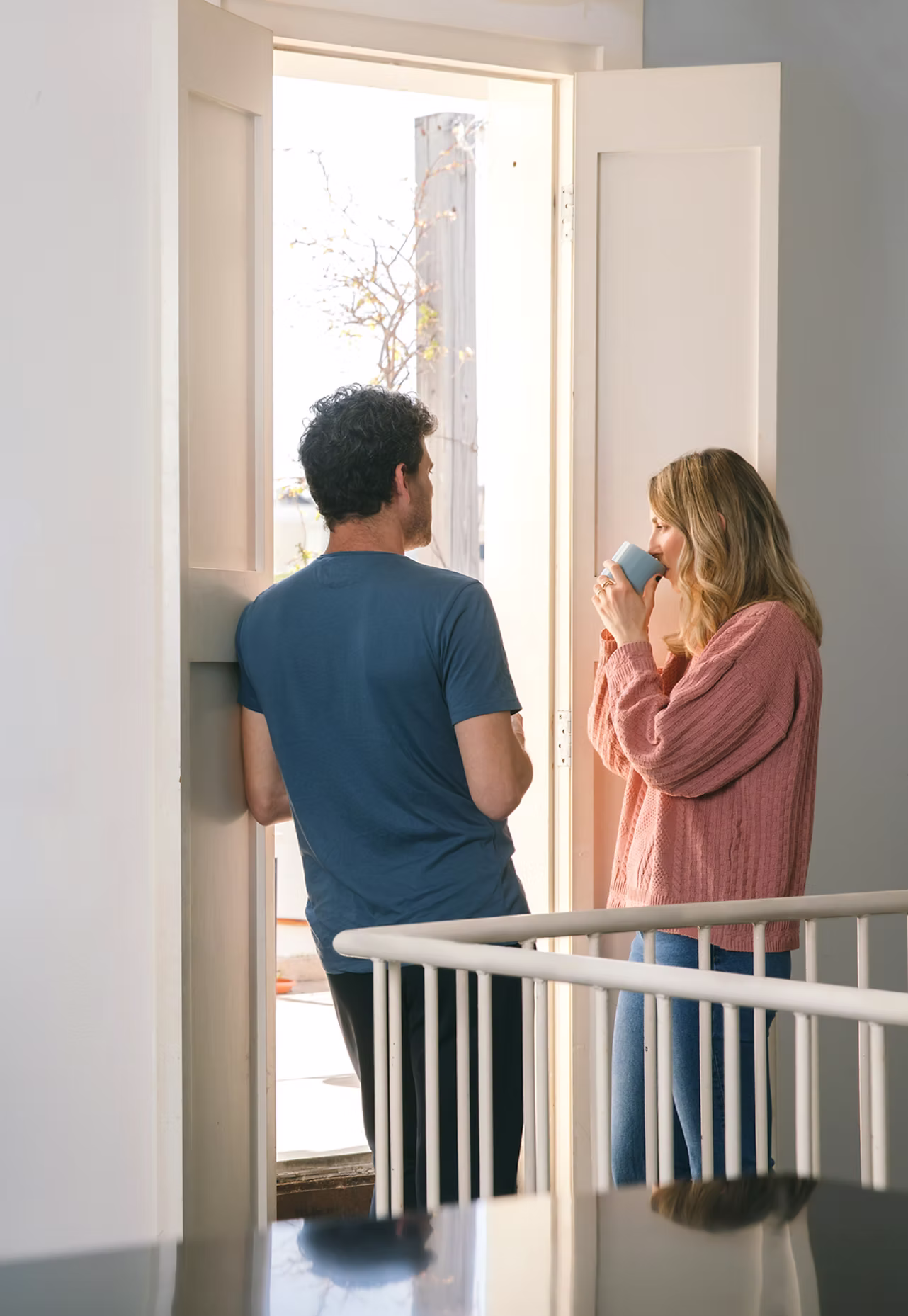 couple staying home